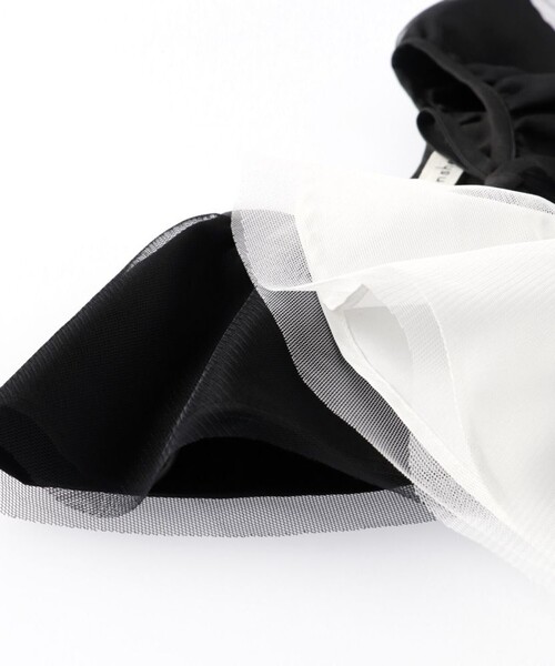 BRANSHES（ブランシェス）の「【b.+A】金子綾/チュール付き付け襟（付け襟・キッズ・オフホワイト/ブラック・M/L）」の6枚目の写真