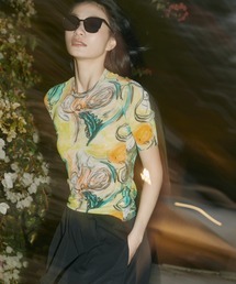 JNBY | Floral Sheer Fit Top / シアーフィットトップス(Tシャツ/カットソー)