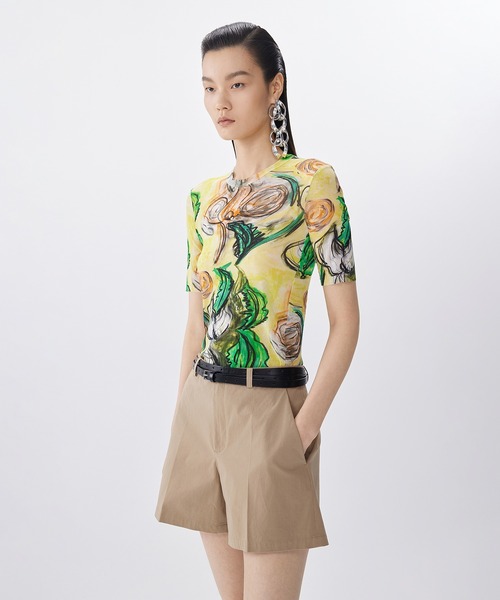 JNBY（ジェーエヌビーワイ）の「Floral Sheer Fit Top / シアーフィットトップス（Tシャツ/カットソー・レディース・ピンク/イエロー・36/38/40）」の18枚目の写真