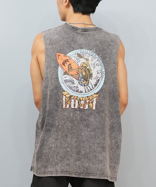 週末限定値下❗️スクランプシャス　SCRUMPCIOUS ノースリーブトップス lost/ロスト タンクトップ/ノースリーブTシャツ バックプリント