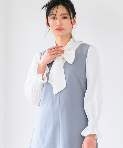 MISCH MASCH(ミッシュマッシュ)の「裾シフォンフリルミニジャンスカ(ワンピース・レディース・ライトグレー/ベージュ・M/S)」の19枚目の写真