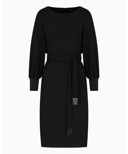 EMPORIO ARMANI（エンポリオアルマーニ）の「【エンポリオ アルマーニ】ドレス フルイドクレープ ベルト付き（ドレス・レディース・ブラック・38/40/42/36）」の4枚目の写真