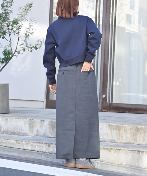 OUTDOOR PRODUCTS(アウトドアプロダクツ)の「畦ライクジャージー ジップアップカーデ(カーディガン/ボレロ・レディース・ネイビー/ライトグリーン/アイボリー/ピンク/グレー・FREE)」の7枚目の写真