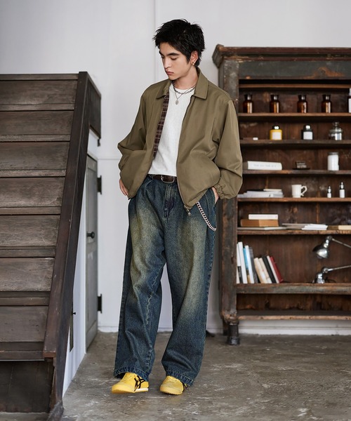 リバーシブル ダブルジップ ハリントンジャケット（ブルゾン）｜Bleme