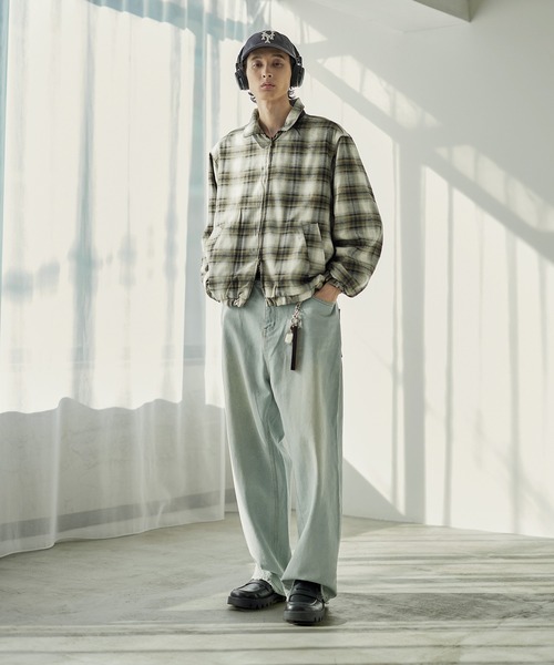 リバーシブル ダブルジップ ハリントンジャケット（ブルゾン