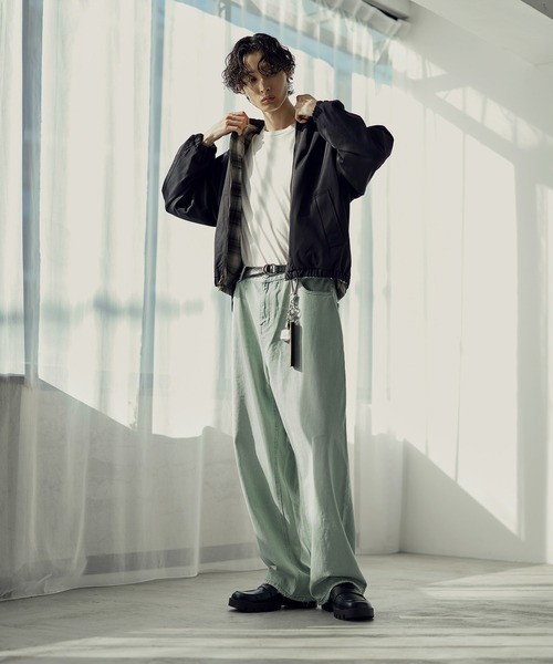 リバーシブル ダブルジップ ハリントンジャケット（ブルゾン