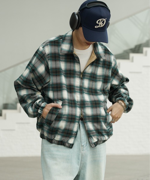 L*ジ様 即完売品　Bleme リバーシブル ダブルジップ ハリントンジャケット Bleme ブルゾン アウター リバーシブル ダブルジップ ハリントン