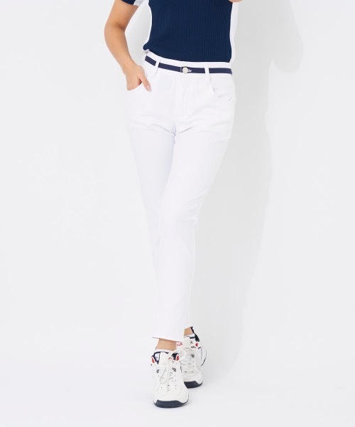 FILA GOLF（フィラゴルフ ）の「【FILA GOLF/フィラゴルフ】レディース9分丈パンツ 　ゴルフ　吸水撥水（その他パンツ・レディース・ホワイト/ベージュ/ネイビー・SMALL/MEDIUM/LARGE/X-LARGE）」の4枚目の写真