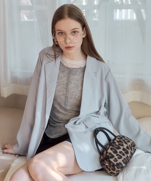 Birthday room（バースデイルーム）の「カラーテーラードジャケット/color tailored jacket（テーラードジャケット・レディース・ピンク/ブラック/ライトブルー・FREE）」の14枚目の写真