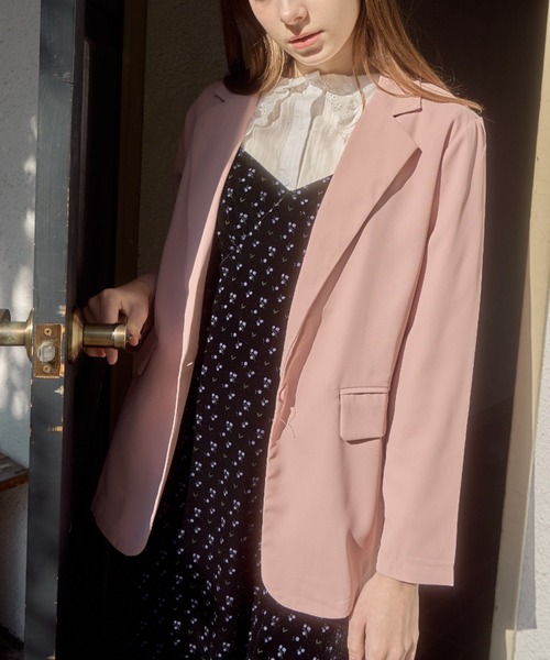 Birthday room（バースデイルーム）の「カラーテーラードジャケット/color tailored jacket（テーラードジャケット・レディース・ピンク/ブラック/ライトブルー・FREE）」の18枚目の写真