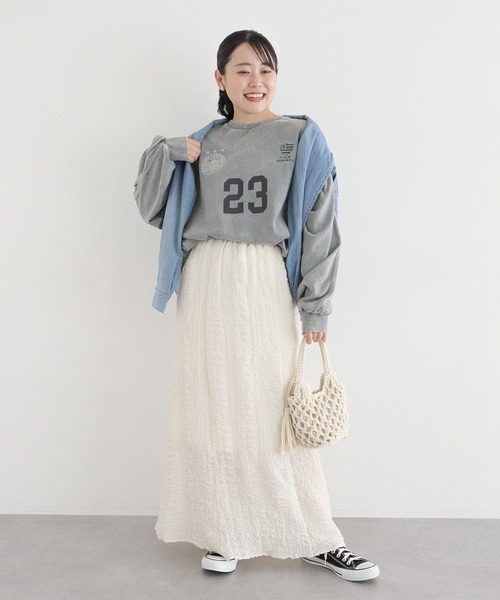 CRAFT STANDARD BOUTIQUE（クラフトスタンダードブティック）の「【ユニセックス】ヴィンテージゲームシャツ-B（Tシャツ/カットソー・レディース・アイボリー/ブラック/グレー・S/M/L）」の6枚目の写真