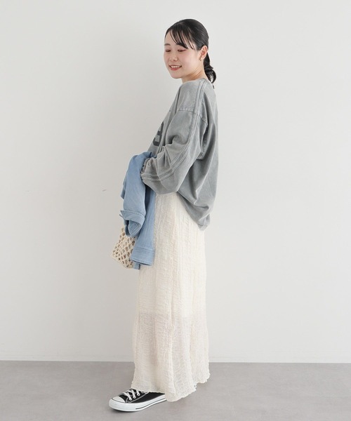 CRAFT STANDARD BOUTIQUE（クラフトスタンダードブティック）の「【ユニセックス】ヴィンテージゲームシャツ-B（Tシャツ/カットソー・レディース・アイボリー/ブラック/グレー・S/M/L）」の7枚目の写真