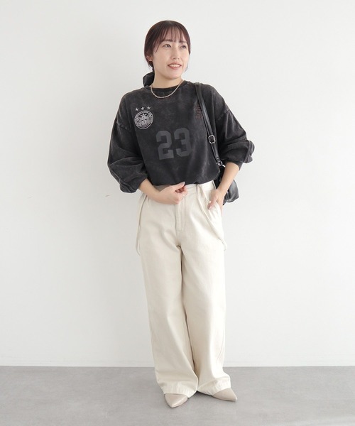 CRAFT STANDARD BOUTIQUE（クラフトスタンダードブティック）の「【ユニセックス】ヴィンテージゲームシャツ-B（Tシャツ/カットソー・レディース・アイボリー/ブラック/グレー・S/M/L）」の11枚目の写真