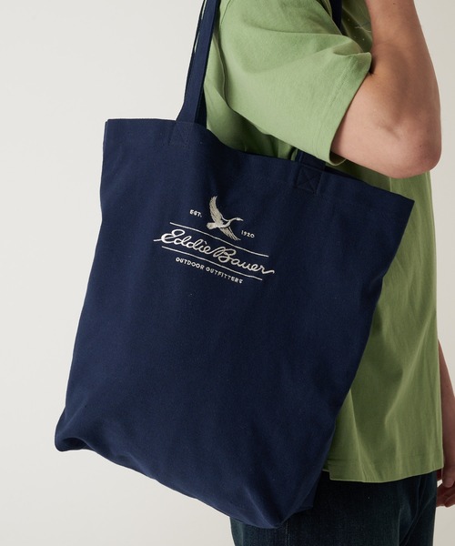 Eddie Bauer(エディーバウアー)の「ロゴトート(トートバッグ・メンズ・ネイビー/モスグリーン/アイボリー・F)」の10枚目の写真