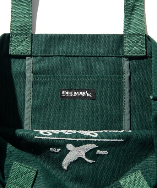 Eddie Bauer(エディーバウアー)の「ロゴトート(トートバッグ・メンズ・ネイビー/モスグリーン/アイボリー・F)」の13枚目の写真