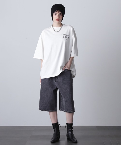 ROSE BUD(ローズバッド)の「(GENE HEAVENS)DEL SOL EMBROIDERED H/S TEE(Tシャツ/カットソー・レディース・ブラック/ブラウン/ホワイト・ONE SIZE)」の5枚目の写真