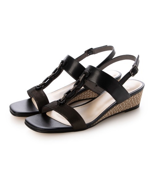 Riz raffinee（リズラフィーネ）の「ウェッジサンダル（サンダル・レディース・ブラック/オリーブ/ベージュ・M/L/S）」の2枚目の写真