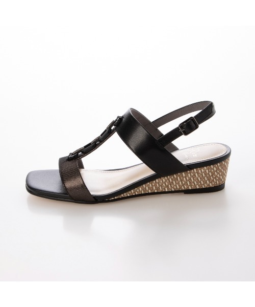 Riz raffinee（リズラフィーネ）の「ウェッジサンダル（サンダル・レディース・ブラック/オリーブ/ベージュ・M/L/S）」の4枚目の写真