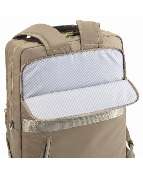 ace.(エース)の「【ace. GENE/エースジーン】 フィッテム ビジネスリュック 15L レディースビジネス A4(バックパック/リュック・レディース・チャコール/ベージュ/ブラック/ネイビー・FREE)」の12枚目の写真