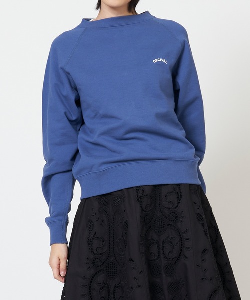 ORCIVAL（オーシバル）の「BOAT NECK PULLOVER ボート ネック プルオーバー（スウェット・レディース・ブラック/ブルー/トップグレー/レッド/キナリ・2/1）」の4枚目の写真