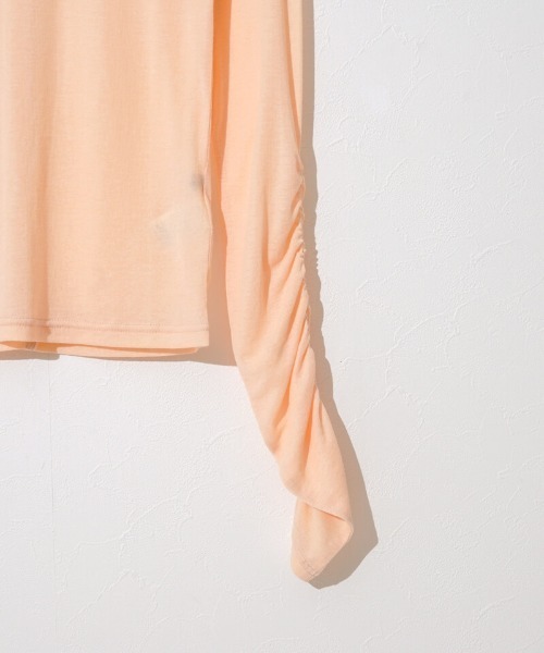 flower（フラワー）の「リンクルリブロングスリーブ（Tシャツ/カットソー・レディース・アイボリー/オレンジ・FREE）」の11枚目の写真