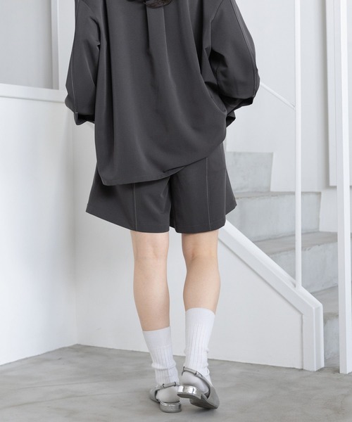 RAGEBLUE（レイジブルー）の「＜セットアップ対応＞TRステッチショートパンツ/ハーフパンツ（スラックス・レディース・グレー/ネイビー・FREE）」の12枚目の写真