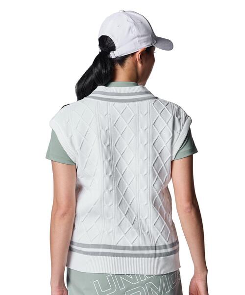 UNDER ARMOUR(アンダーアーマー)の「UAドライブ Vネック セーター ベスト(ゴルフ/レディース)(ベスト・レディース・ホワイト・M/L/S/XL)」の2枚目の写真
