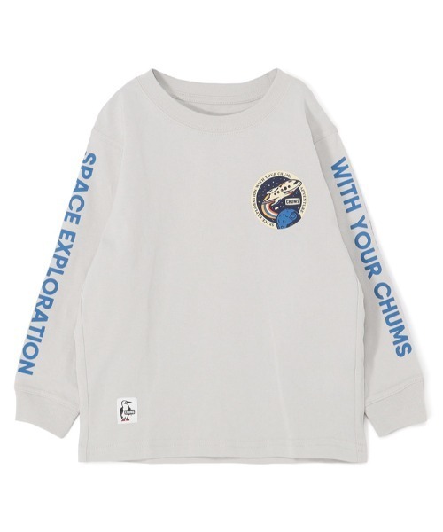 CHUMS(チャムス)の「【CHUMS】 Kids Space Exploration L/S T-Shirt キッズ スペースエクスプロアレイション ロングスリーブティーシャツ(Tシャツ/カットソー・キッズ・ホワイト/ブラック/ブルー/グレー・X-LARGE/LARGE/MEDIUM)」の3枚目の写真