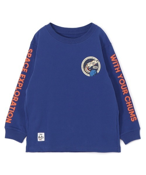 CHUMS(チャムス)の「【CHUMS】 Kids Space Exploration L/S T-Shirt キッズ スペースエクスプロアレイション ロングスリーブティーシャツ(Tシャツ/カットソー・キッズ・ホワイト/ブラック/ブルー/グレー・X-LARGE/LARGE/MEDIUM)」の4枚目の写真