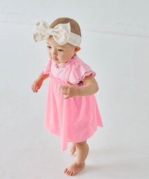 MABLI フリル袖 ピンクロンパース 2Y ピンク 水玉ロンパース フリル袖 - メルカリ