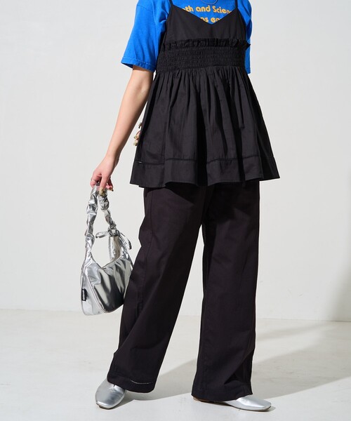 seveskig イージーパンツ SEVESKIG パンツ セヴシグ / EMBROIDERY WIDE SHORT PANTS エン
