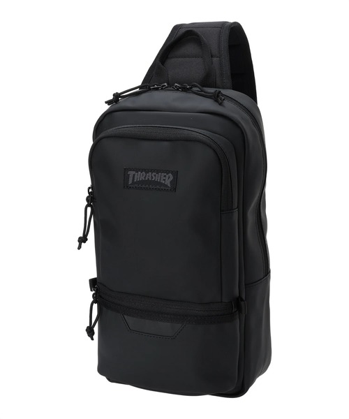 THRASHER(スラッシャー)の「THRASHER/スラッシャー ボディバック Sling Bag 軽量 THR-324(ボディバッグ/ウエストポーチ・メンズ・ブラック×ブラック/ブラック×ホワイト・FREE)」の1枚目の写真