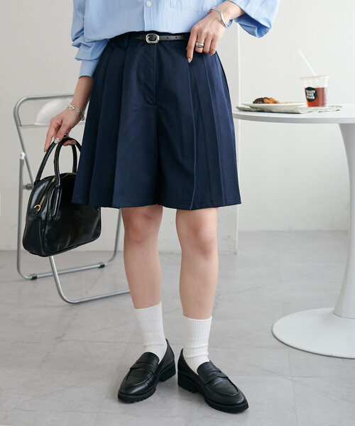 WEB限定】プリーツチノハーフパンツ（その他パンツ）｜DISCOAT（ディス