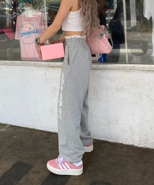 INTER FACTORY(インターファクトリー)の「mayu - レースレイヤード風スウェットパンツ made in INTERFACTORY(スウェットパンツ・レディース・グレー/アイボリー・SMALL/MEDIUM)」の7枚目の写真