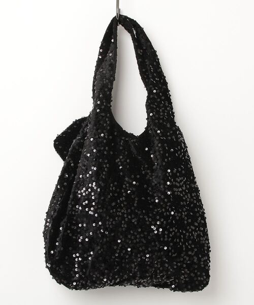 Anthe(アンテ)の「【Anthe】 / ポーチ付きスパンコールマルシェBAG / ant-000023(ショルダーバッグ・レディース・ブラック/シルバー・ONESIZE)」の3枚目の写真