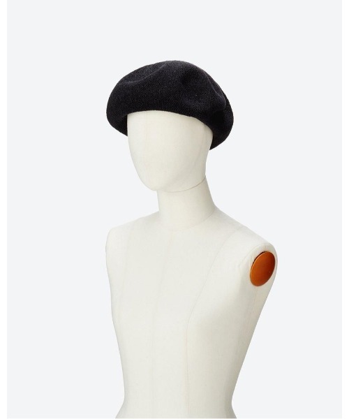 KIJIMA TAKAYUKI（キジマ　タカユキ）の「KIJIMA TAKAYUKI WASHI KNIT BERET EWKN-001A（ハンチング/ベレー帽・レディース・オフホワイト/ピンク/ブラック・ONE SIZE）」の5枚目の写真