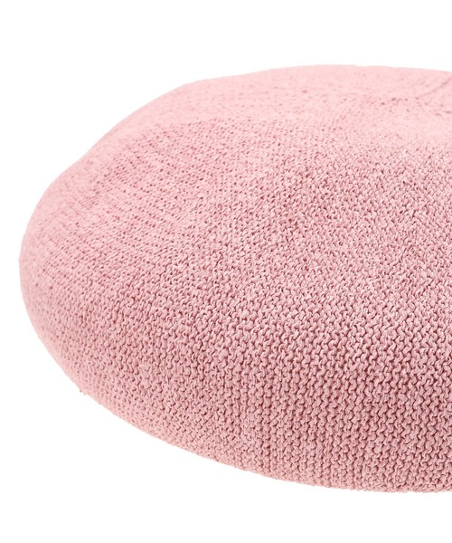 KIJIMA TAKAYUKI（キジマ　タカユキ）の「KIJIMA TAKAYUKI WASHI KNIT BERET EWKN-001A（ハンチング/ベレー帽・レディース・オフホワイト/ピンク/ブラック・ONE SIZE）」の11枚目の写真