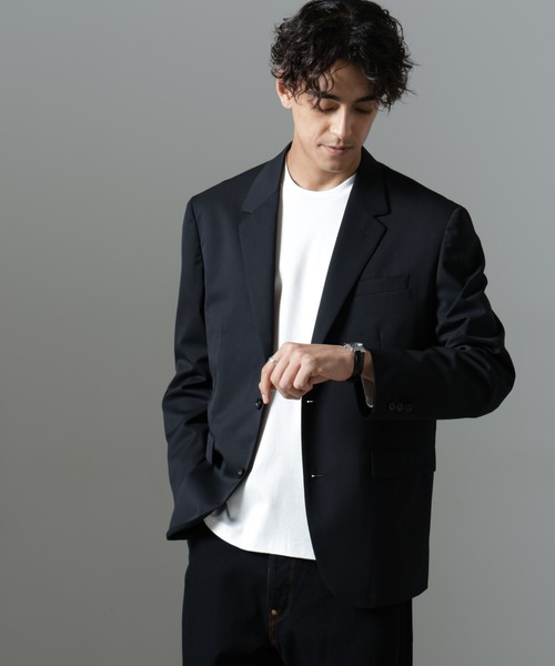 クラシックウールボクシージャケット(セットアップ可)（テーラード