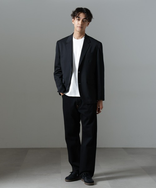 クラシックウールボクシージャケット(セットアップ可)（テーラード