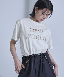 miette（ミエット）の「ロゴカットアウトTシャツ（Tシャツ/カットソー）」