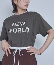 ロゴカットアウトTシャツ