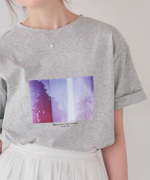 titivate（ティティベイト）の「フォトプリントTシャツ（Tシャツ/カットソー・レディース・グレー/ホワイト系その他2/オフホワイト/ホワイト系その他3/ホワイト系その他/グレー系その他/グレー系その他2/チャコール・S/L/M/XL）」の9枚目の写真