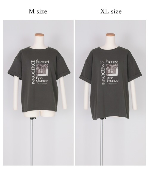 titivate（ティティベイト）の「フォトプリントTシャツ（Tシャツ/カットソー・レディース・グレー/ホワイト系その他2/オフホワイト/ホワイト系その他3/ホワイト系その他/グレー系その他/グレー系その他2/チャコール・S/L/M/XL）」の10枚目の写真