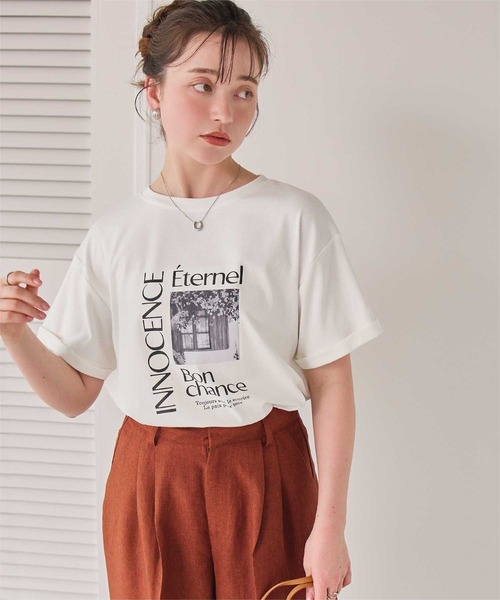 titivate（ティティベイト）の「フォトプリントTシャツ（Tシャツ/カットソー・レディース・グレー/ホワイト系その他2/オフホワイト/ホワイト系その他3/ホワイト系その他/グレー系その他/グレー系その他2/チャコール・S/L/M/XL）」の18枚目の写真