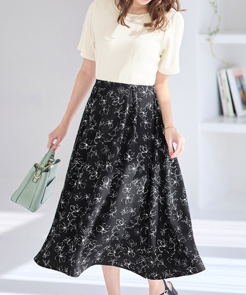 異素材ドッキングワンピース 半袖　タグ付き　スパンコール　ブラック　フレア袖 ドレスプラス DRESS+ 2素材ドッキングワンピース 半袖 ロング丈