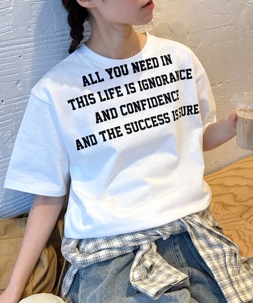 CIAOPANIC TYPY（チャオパニックティピー）の「【UNISEX】レタリングプリントロゴTEE（Tシャツ/カットソー・レディース・ブルー/グレー/ネイビー/ピンク/ホワイト・MEDIUM/LARGE）」の2枚目の写真