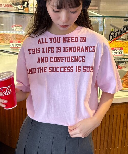 CIAOPANIC TYPY（チャオパニックティピー）の「【UNISEX】レタリングプリントロゴTEE（Tシャツ/カットソー・レディース・ブルー/グレー/ネイビー/ピンク/ホワイト・MEDIUM/LARGE）」の5枚目の写真