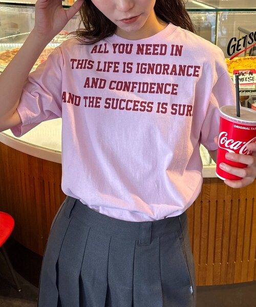 CIAOPANIC TYPY（チャオパニックティピー）の「【UNISEX】レタリングプリントロゴTEE（Tシャツ/カットソー・レディース・ブルー/グレー/ネイビー/ピンク/ホワイト・MEDIUM/LARGE）」の13枚目の写真