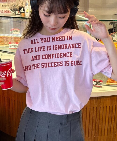 CIAOPANIC TYPY（チャオパニックティピー）の「【UNISEX】レタリングプリントロゴTEE（Tシャツ/カットソー・レディース・ブルー/グレー/ネイビー/ピンク/ホワイト・MEDIUM/LARGE）」の15枚目の写真