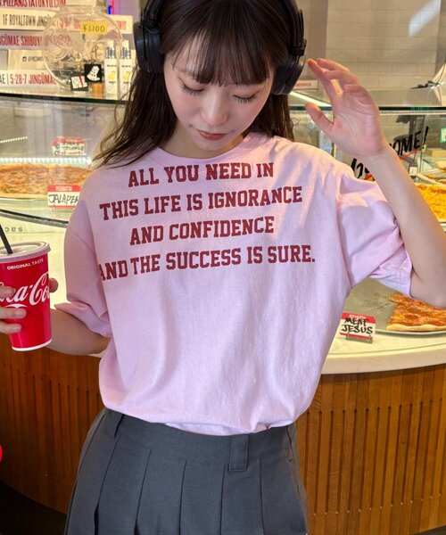 CIAOPANIC TYPY（チャオパニックティピー）の「【UNISEX】レタリングプリントロゴTEE（Tシャツ/カットソー・レディース・ブルー/グレー/ネイビー/ピンク/ホワイト・MEDIUM/LARGE）」の16枚目の写真